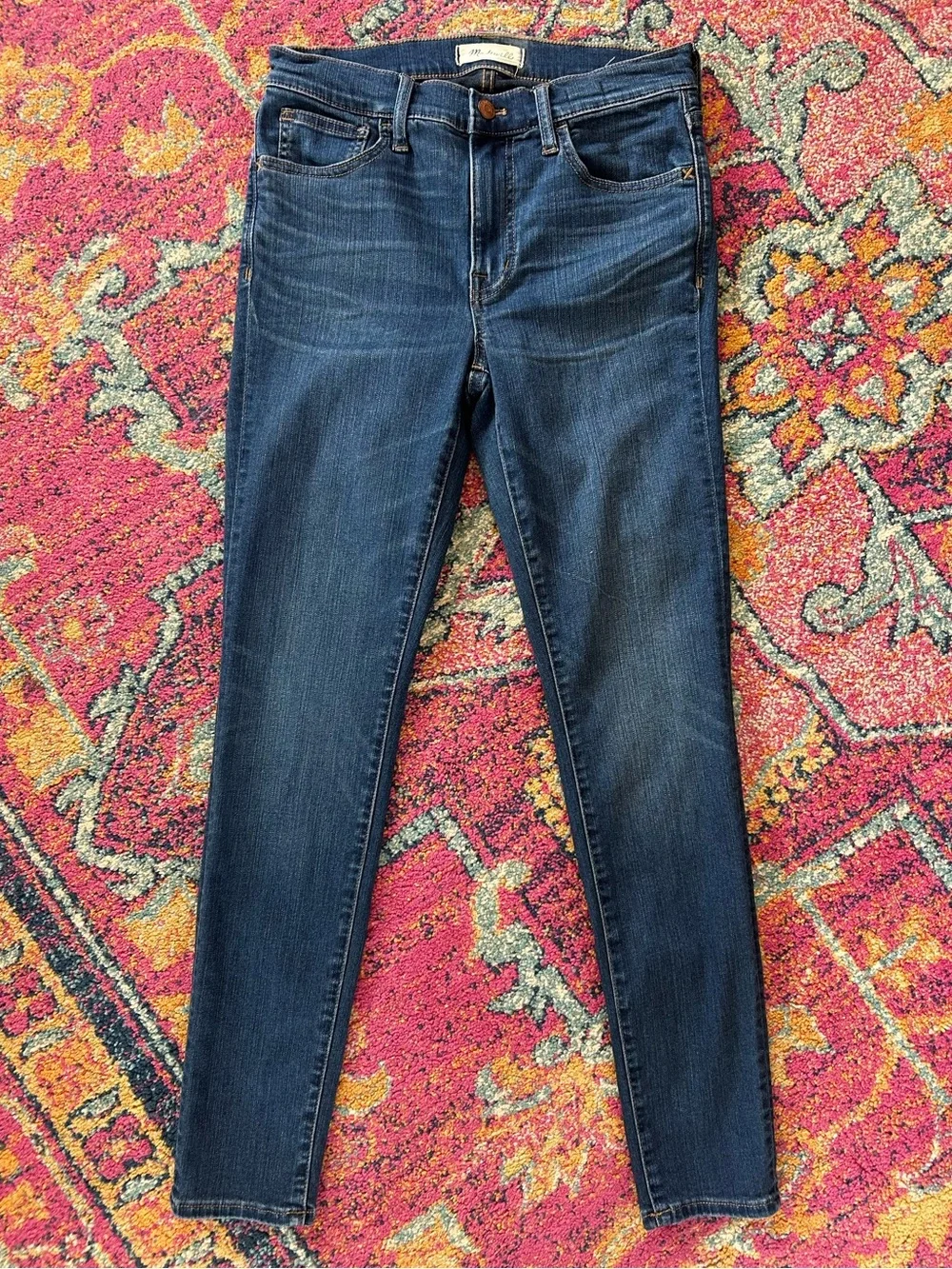 Madewell | Women's High-Rise Dark Blue Denim Roadtripper Skinny Jeans Size 27